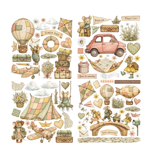 Artikelbild 2 des Artikels “Stamperia Rub On Transferfolien - Cozy Family, 6 Blatt “