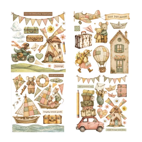 Artikelbild 2 des Artikels “Stamperia Rub On Transferfolien - Cozy Family, 6 Blatt XL “