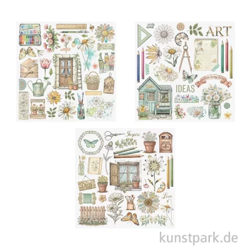 Artikelbild 2 des Artikels “Stamperia Rub On Transferfolien - Daisy Art, 6 Blatt “