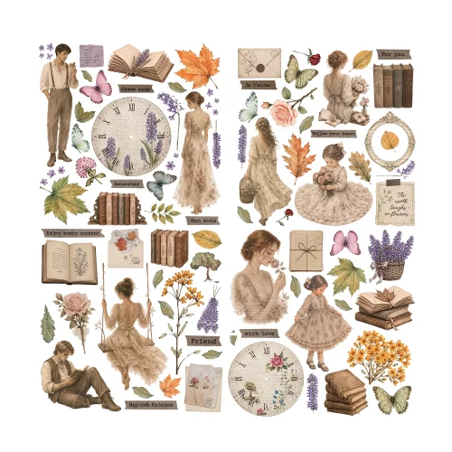 Artikelbild 2 des Artikels “Stamperia Rub On Transferfolien - Flowers and Poems, 6 Blatt “