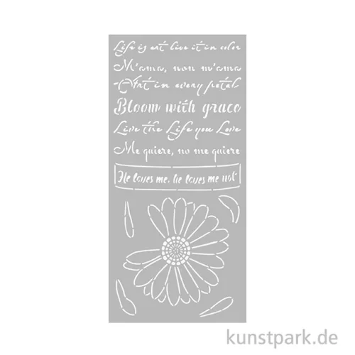 Artikelbild 2 des Artikels “Stamperia Schablone - Daisy Art He Loves Me, 12 x 25 cm “