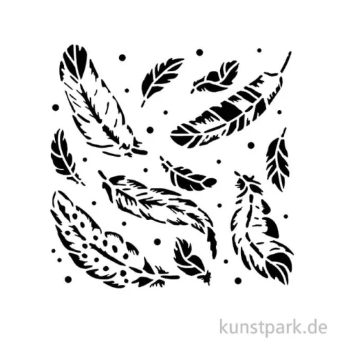 Artikelbild 2 des Artikels “Stamperia Schablone - Herbarium Silvae Feather Pattern, 12 x 12 cm “
