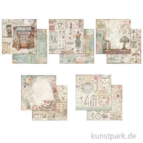 Artikelbild 2 des Artikels “Stamperia Scrapbooking Pad - Brocante Antiques, 30,5 x 30,5 cm “