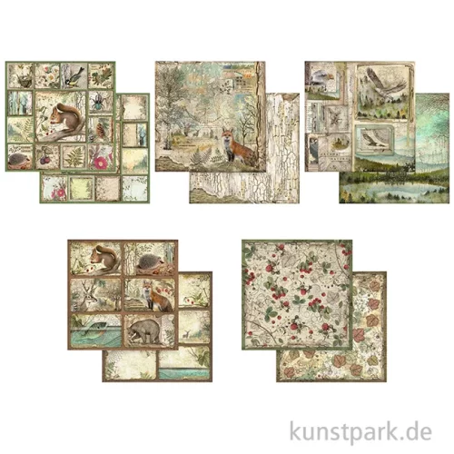 Artikelbild 2 des Artikels “Stamperia Scrapbooking Pad - Forest, 30,5 x 30,5 cm “