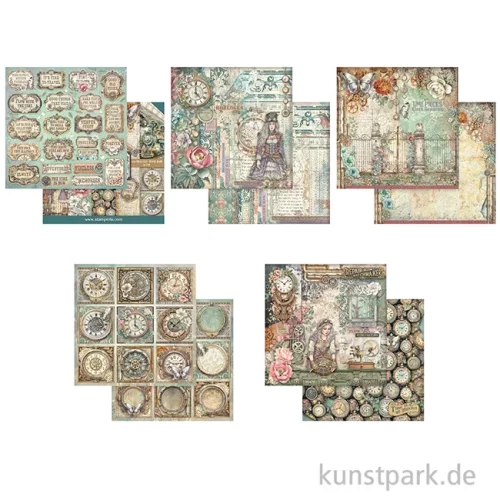 Artikelbild 2 des Artikels “Stamperia Scrapbooking Pad - Gardens of Time, 30,5 x 30,5 cm “