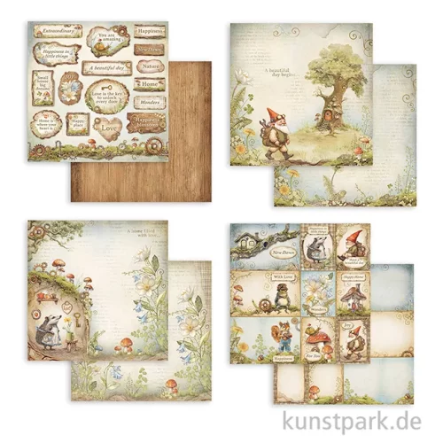 Artikelbild 2 des Artikels “Stamperia Scrapbooking Pad - Hidden Grove, 20,3 x 20,3 cm “