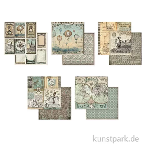 Artikelbild 2 des Artikels “Stamperia Scrapbooking Pad - Voyages Fantastiques, 30,5 x 30,5 cm “