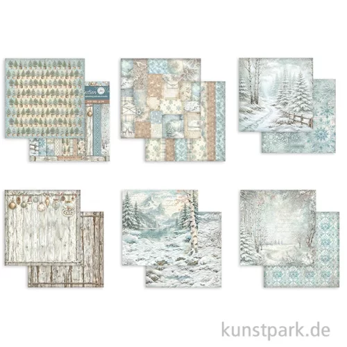 Artikelbild 2 des Artikels “Stamperia Scrapbooking Pad - White Christmas Backgrounds, 30,5 cm “