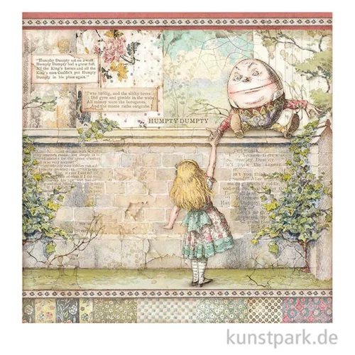 Artikelbild 2 des Artikels “Stamperia Scrappapier - Alice Humpty Dumpty, 30,5x30,5 cm “