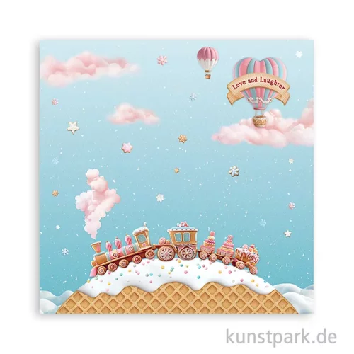 Artikelbild 2 des Artikels “Stamperia Scrappapier - Candy Christmas Train, 30,5 x 30,5 cm “