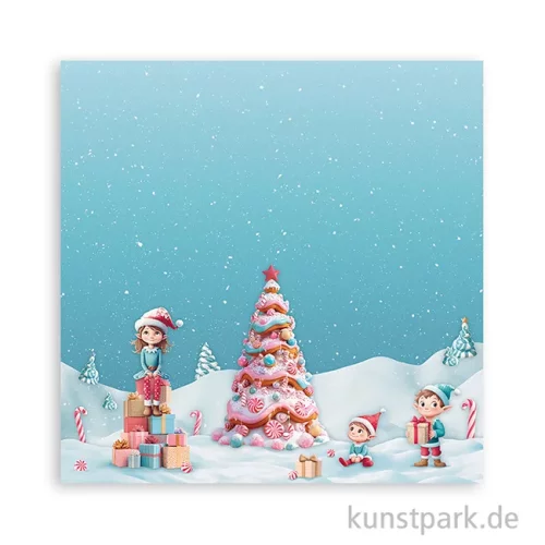 Artikelbild 2 des Artikels “Stamperia Scrappapier - Candy Christmas Tree, 30,5 x 30,5 cm “