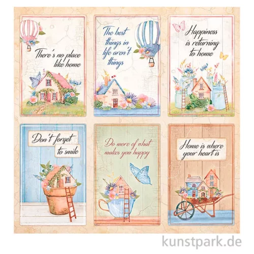 Artikelbild 2 des Artikels “Stamperia Scrappapier - Create Happiness Welcome Home Cards, 30,5 cm “