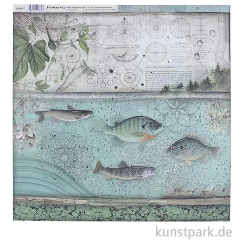 Artikelbild 2 des Artikels “Stamperia Scrappapier - Forest Fish, 30,5 x 30,5 cm “
