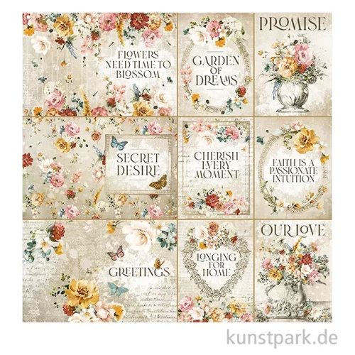 Artikelbild 2 des Artikels “Stamperia Scrappapier - Garden of Promises Cards 30,5 x 30,5 cm “