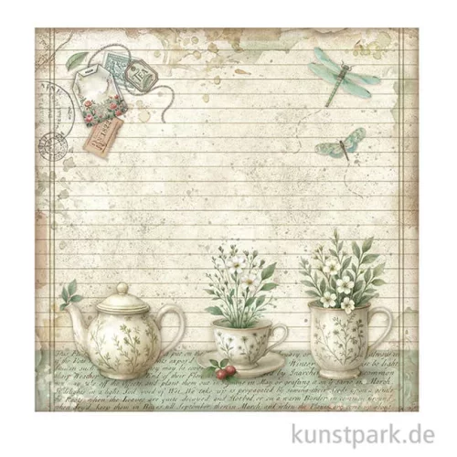 Artikelbild 2 des Artikels “Stamperia Scrappapier - Herbarium Silvae Tags Letters, 30,5 x 30,5 cm “
