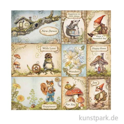 Artikelbild 2 des Artikels “Stamperia Scrappapier - Hidden Grove Cards, 30,5 x 30,5 cm “