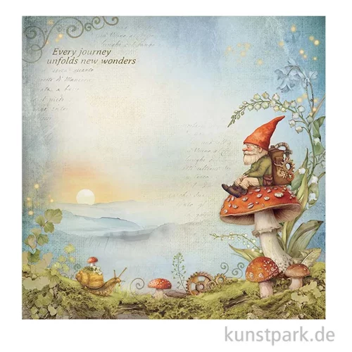 Artikelbild 2 des Artikels “Stamperia Scrappapier - Hidden Grove Gnome, 30,5 x 30,5 cm “