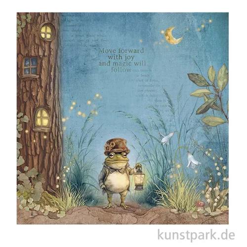 Artikelbild 2 des Artikels “Stamperia Scrappapier - Hidden Grove Mr Frog, 30,5 x 30,5 cm “