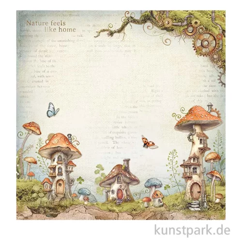 Artikelbild 2 des Artikels “Stamperia Scrappapier - Hidden Grove Mushroom Houses, 30,5 x 30,5 cm “