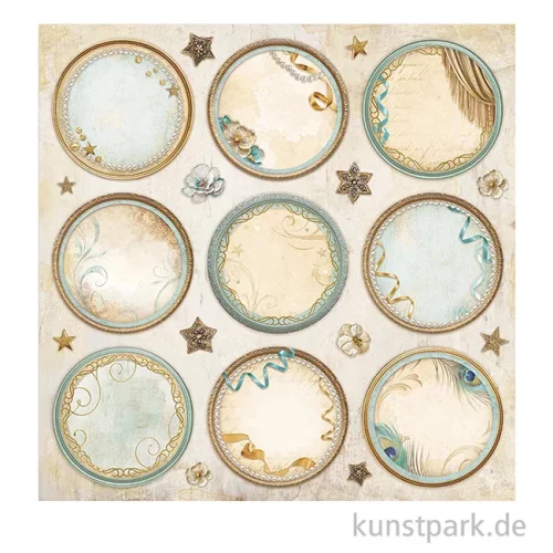 Artikelbild 2 des Artikels “Stamperia Scrappapier - Masquerade Rounds, 30,5 x 30,5 cm “