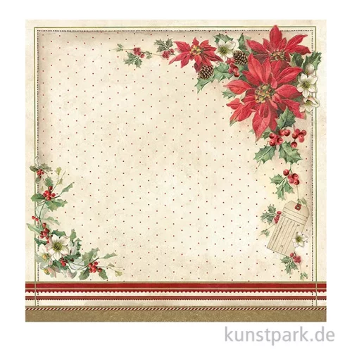 Artikelbild 2 des Artikels “Stamperia Scrappapier - Poinsettia 30,5 x 30,5 cm “
