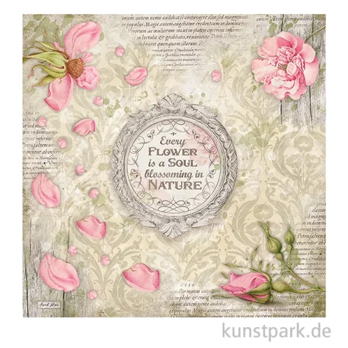 Artikelbild 2 des Artikels “Stamperia Scrappapier - Romantic Garden House Garlands 30,5 x 30,5 cm “