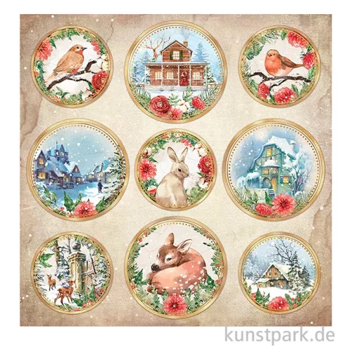 Artikelbild 2 des Artikels “Stamperia Scrappapier - Romantic Home for the Holidays Rounds 30,5 cm “