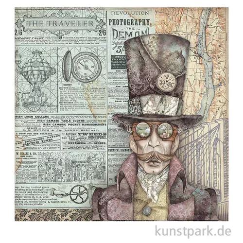 Artikelbild 2 des Artikels “Stamperia Scrappapier - Sir Vagabond, 30,5 x 30,5 cm “