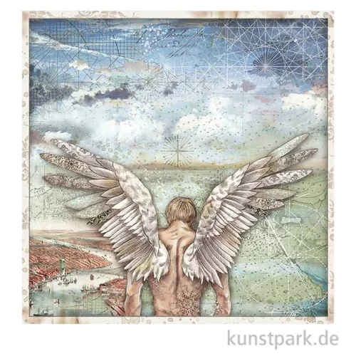 Artikelbild 2 des Artikels “Stamperia Scrappapier - Sir Vagabond Wings, 30,5 x 30,5 cm “