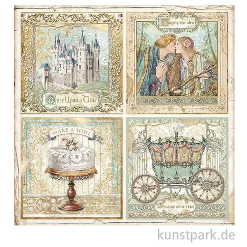 Artikelbild 2 des Artikels “Stamperia Scrappapier - Sleeping Beauty 4 Cards, 30,5x30,5 cm “