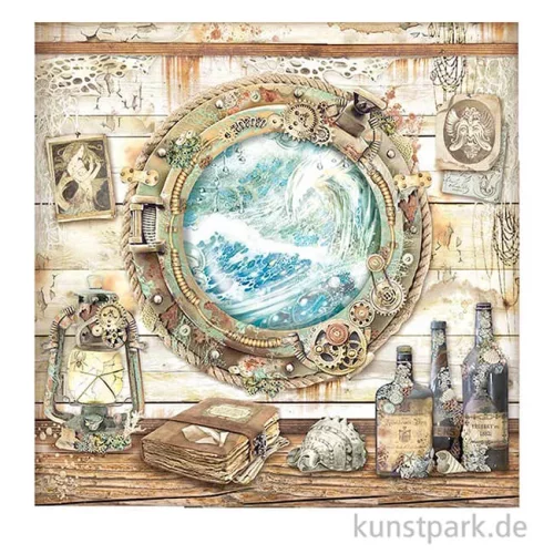 Artikelbild 2 des Artikels “Stamperia Scrappapier - Songs of the Sea Portholes, 30,5 x 30,5 cm “