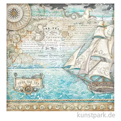 Artikelbild 2 des Artikels “Stamperia Scrappapier - Songs of the Sea Sailing Ship, 30,5 x 30,5 cm “