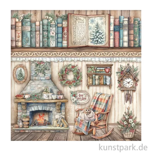 Artikelbild 2 des Artikels “Stamperia Scrappapier - The Owl's House Fireplace, 30,5 x 30,5 cm “