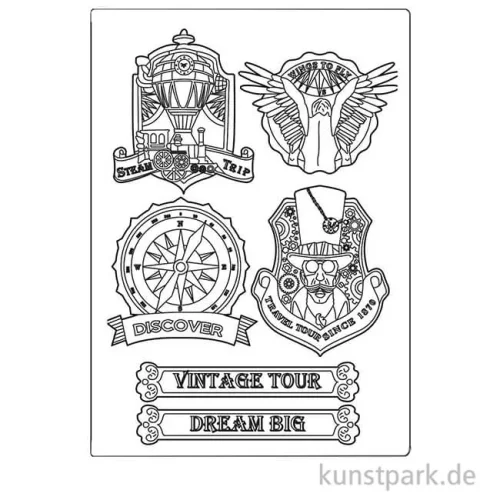 Artikelbild 2 des Artikels “Stamperia Soft Mould (Gießform) - Sir Vagabond Vintage Tour, DIN A5 “