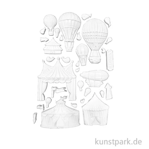 Artikelbild 2 des Artikels “Stamperia Silikon Gießform - Alice in Christmas Circus Air Balloons A5 “