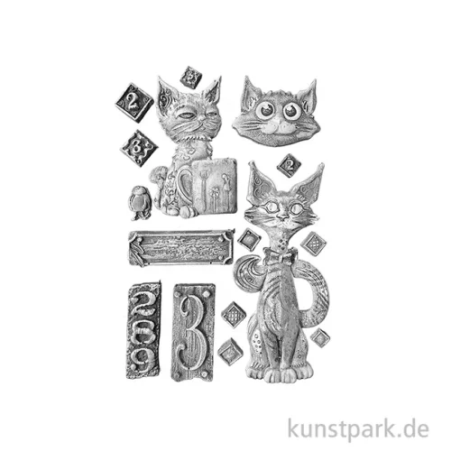 Artikelbild 2 des Artikels “Stamperia Silikon Gießform - Furry Friends Cats, A5 “