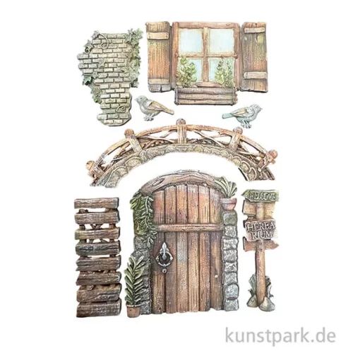 Artikelbild 2 des Artikels “Stamperia Silikon Gießform - Herbarium Silvae Bridge Door Window, A5 “
