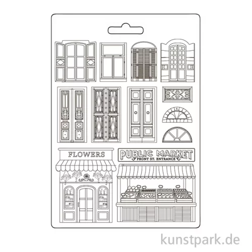 Artikelbild 2 des Artikels “Stamperia Soft Mould (Gießform) - Art of Travelling Doors Window, A4 “