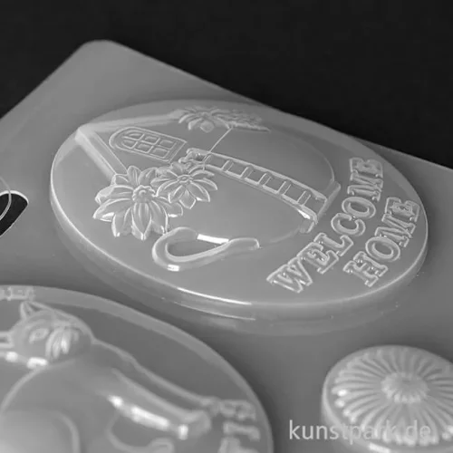 Artikelbild 2 des Artikels “Stamperia Soft Mould (Gießform) - Create Happiness Home, Plates, A5 “