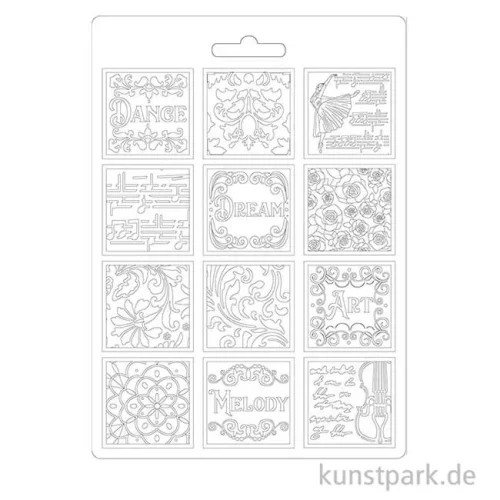 Artikelbild 2 des Artikels “Stamperia Soft Mould (Gießform) - Passion Patchwork Music, DIN A5 “