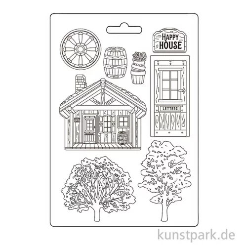 Artikelbild 2 des Artikels “Stamperia Soft Mould (Gießform) - Alterego Cottage, DIN A5 “