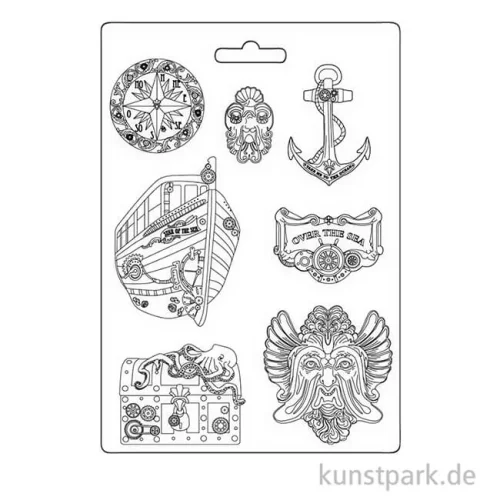Artikelbild 2 des Artikels “Stamperia Soft Mould (Gießform) - Songs of the Sea Over the Sea, A4 “