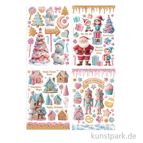 Artikelbild 2 des Artikels “Stamperia Washi Pad - Candy Christmas, 8 Blatt, A5 “