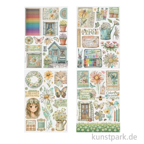 Artikelbild 2 des Artikels “Stamperia Washi Pad - Daisy Art, 8 Blatt, A5 “
