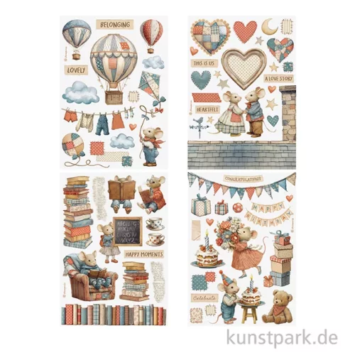 Artikelbild 2 des Artikels “Stamperia Washi Pad - Family, 8 Blatt, A5 “
