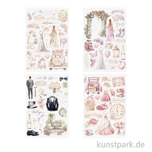 Artikelbild 2 des Artikels “Stamperia Washi Pad - Romance Forever, 8 Blatt, A5 “
