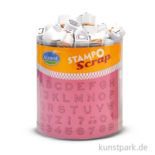 Artikelbild 2 des Artikels “STAMPO Scrap Stempel & Farbe, 104er Set - Alphabet 2 “