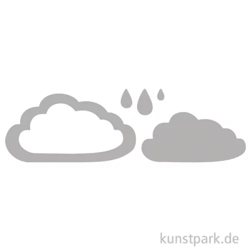 Artikelbild 2 des Artikels “Stanzschablonen Set - Clouds & Drops, 4 Stück “