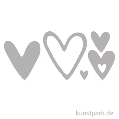Artikelbild 2 des Artikels “Stanzschablonen Set - Hearts, 3 Stück “