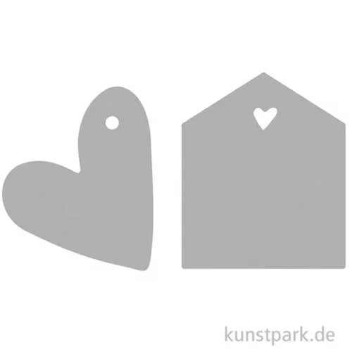 Artikelbild 2 des Artikels “Stanzschablonen Set - Tags, Herz & Haus, 2 Stück “
